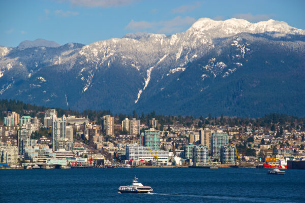 SeaBus crtossing Burrard Inlet, Vancouver BC